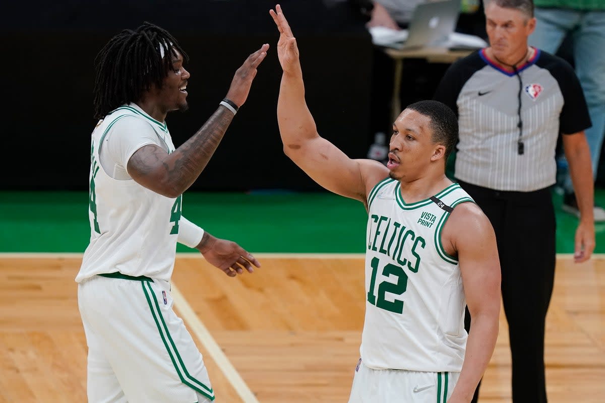 The Boston Celtics slipped past the Golden State warriors to take a 2-1 lead in the third game of the NBA Finals series (Steven Senne/AP) (AP)