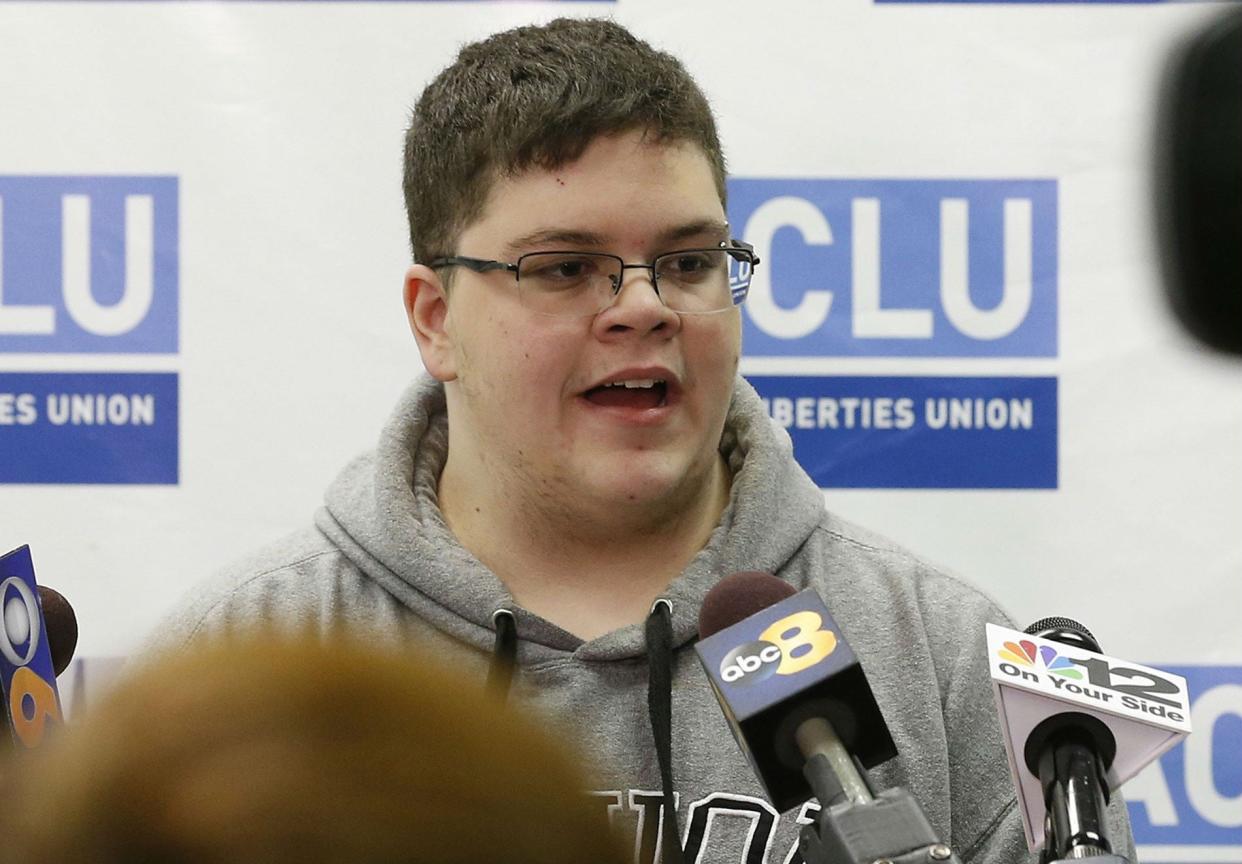 Gavin Grimm, 22, won his lawsuit against the Gloucester County School Board  (AP)