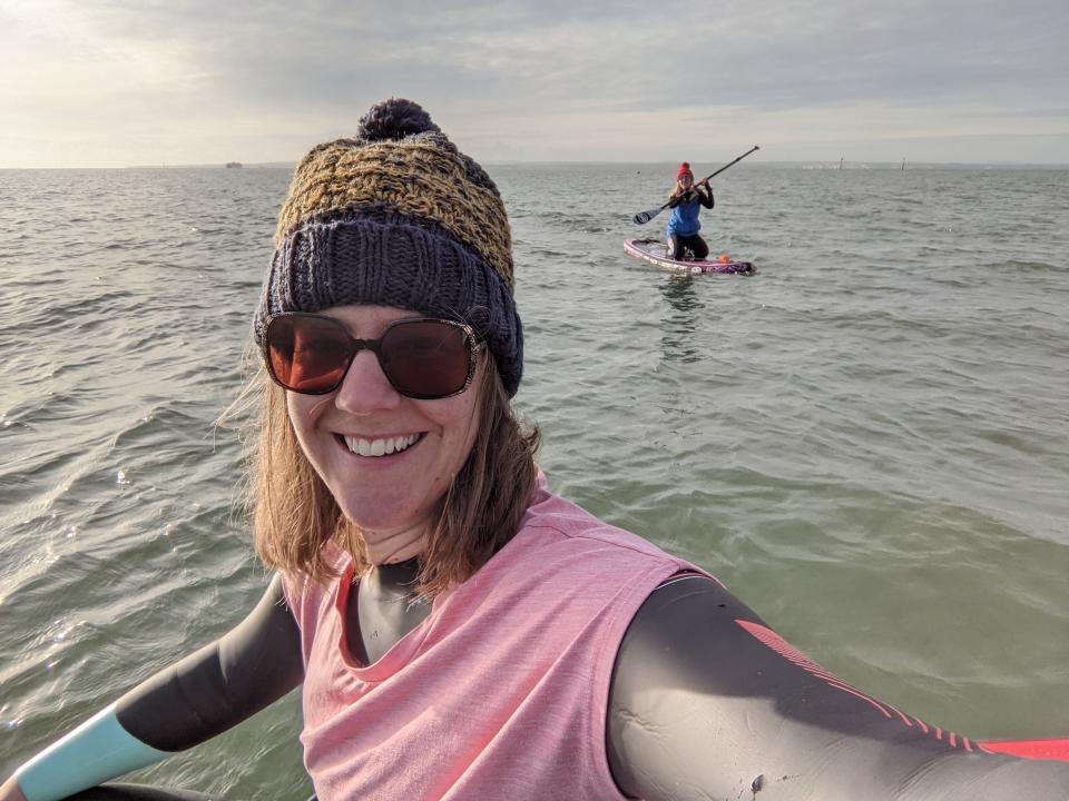 Even just standing on a SUP on water engages the core musclesVictoria Philpot