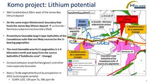 Komo Project Lithium Potential