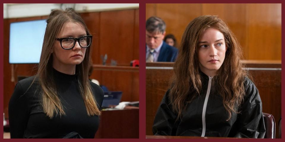 anna delvey and julia garner as anna delvey