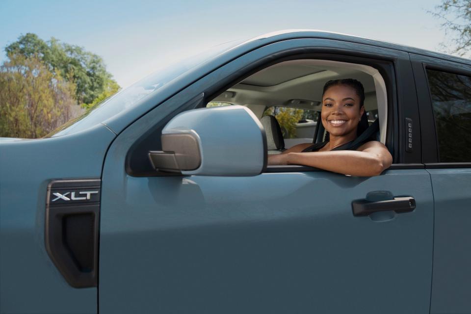 Gabrielle Union in the Ford Maverick.