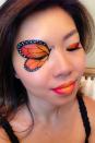 <p>A little orange eyeshadow and black liquid liner can go a long way. Add some mascara to make this look really take flight.</p><p><strong>Get the tutorial at <a href="http://stylebycat.blogspot.com/2014/03/monarch-butterfly-inspired-makeup.html" rel="nofollow noopener" target="_blank" data-ylk="slk:Style by Cat;elm:context_link;itc:0;sec:content-canvas" class="link ">Style by Cat</a></strong><strong>.</strong> </p>