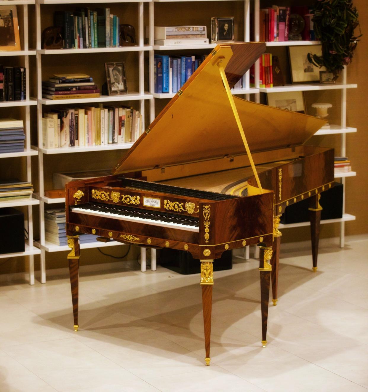 One piece in Dr. Charles Metz's collection is a Viennese Fortepiano copy of an 1805 Anton Walter instrument.