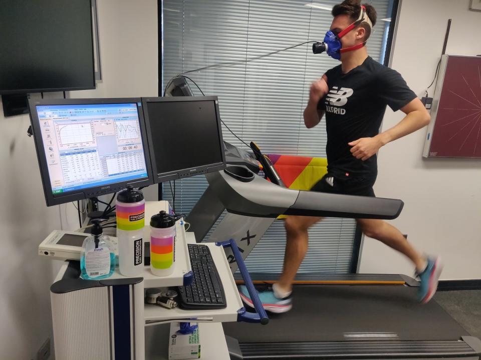 During the VO2 max test.. (Jack Wilson)