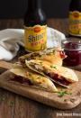 <p>Skip the sandwich and opt to stuff all your leftovers into a cheesy quesadilla instead. </p><p><em><a href="http://www.onesweetmess.com/2015/11/24/turkey-stuffing-cranberry-quesadilla/" rel="nofollow noopener" target="_blank" data-ylk="slk:Get the recipe from One Sweet Mess »;elm:context_link;itc:0;sec:content-canvas" class="link ">Get the recipe from One Sweet Mess »</a></em> </p><p><strong>RELATED: </strong><a href="https://www.goodhousekeeping.com/food-recipes/healthy/g4895/healthy-quesadilla-recipes/" rel="nofollow noopener" target="_blank" data-ylk="slk:28 Healthy Quesadilla Recipes to Satisfy All Your Cravings, Dessert Included;elm:context_link;itc:0;sec:content-canvas" class="link ">28 Healthy Quesadilla Recipes to Satisfy All Your Cravings, Dessert Included</a></p>