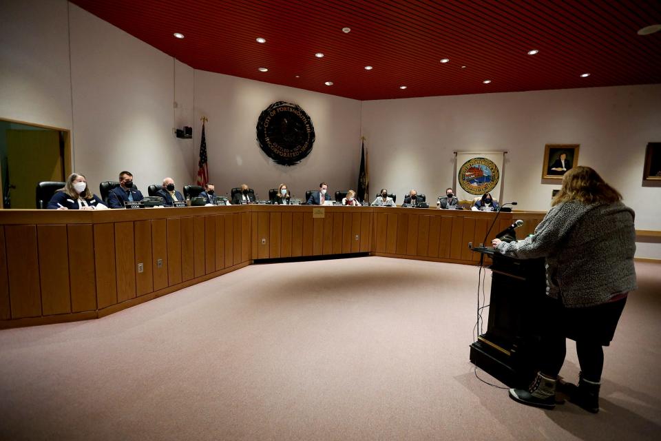 The Portsmouth City Council meets on Feb. 7, 2022 at Portsmouth City Hall.