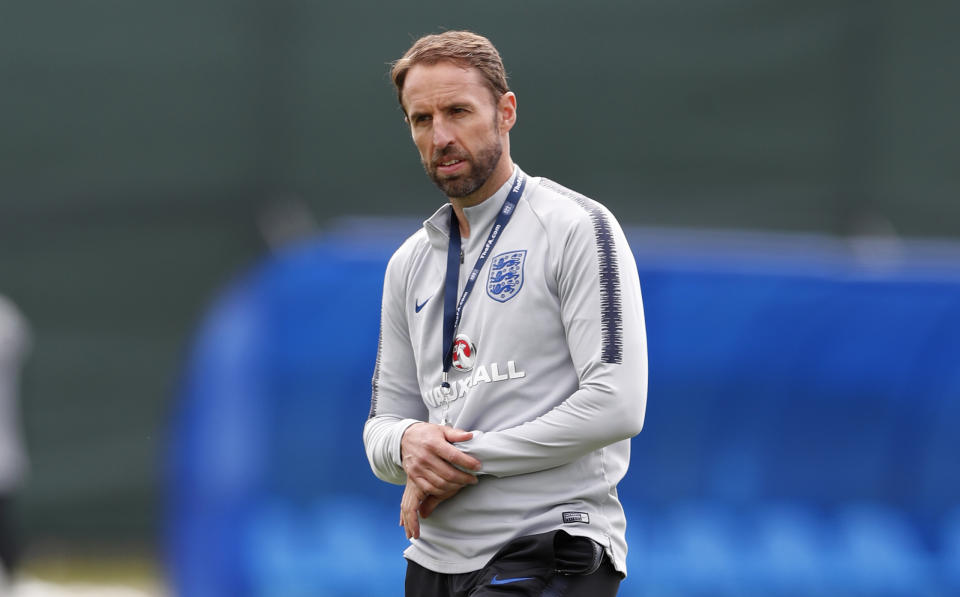 Not pleased: England head coach Gareth Southgate wasn’t happy his team was leaked