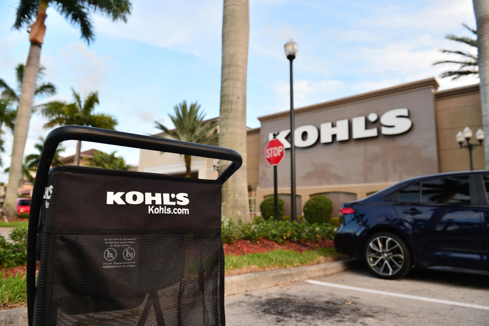 MIRAMAR, FLORIDA - JULY 16: A view outside a Kohl's store on July 16, 2020 in Miramar, Florida. Some major U.S. corporations are requiring masks to be worn in their stores upon entering to control the spread of COVID-19. (Photo by Johnny Louis/Getty Images