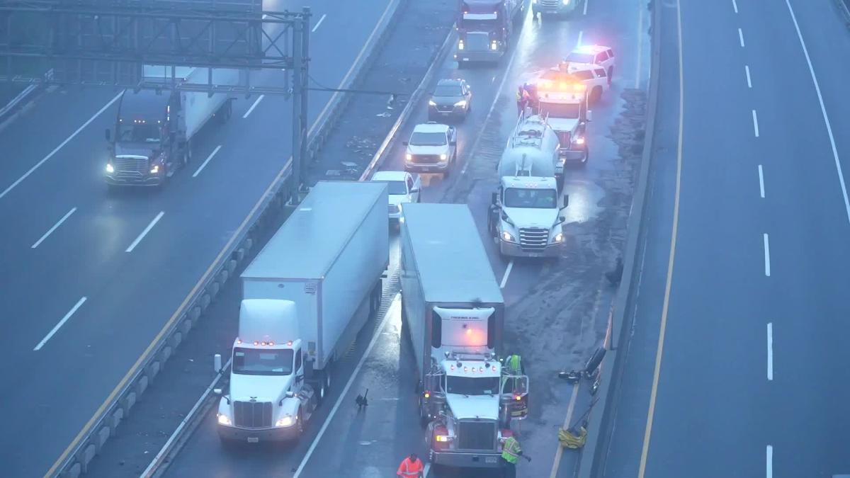 Tractor Trailer Crash Causes Delays To The Approach To Gwb During Morning Rush Hour Video 1977