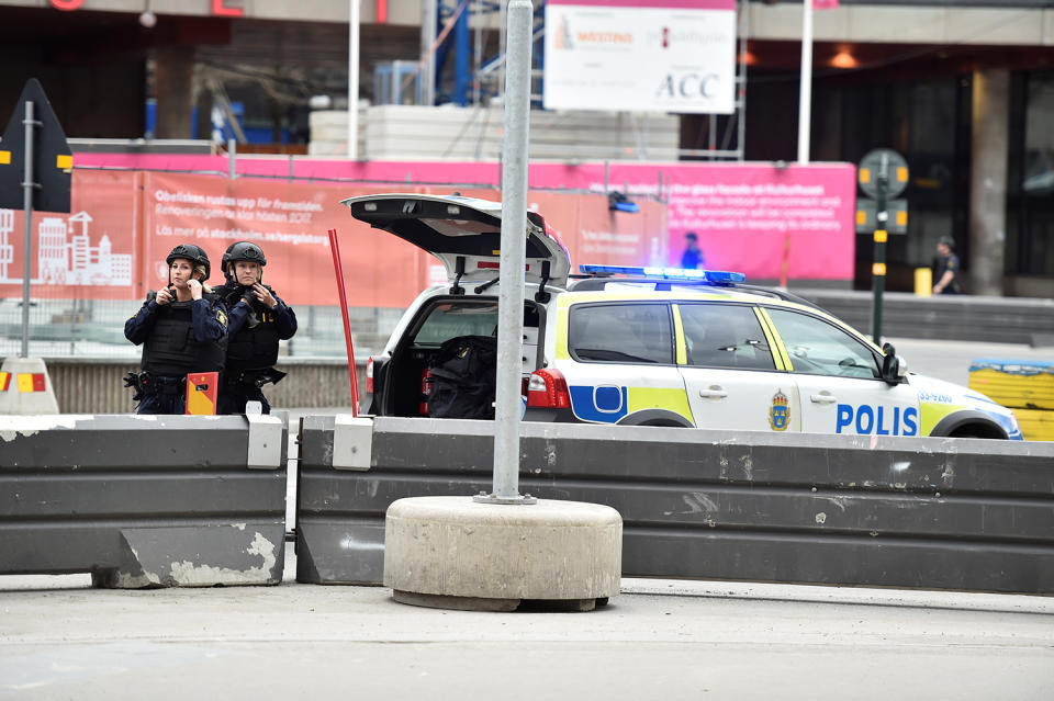 Truck rams into store in Stockholm