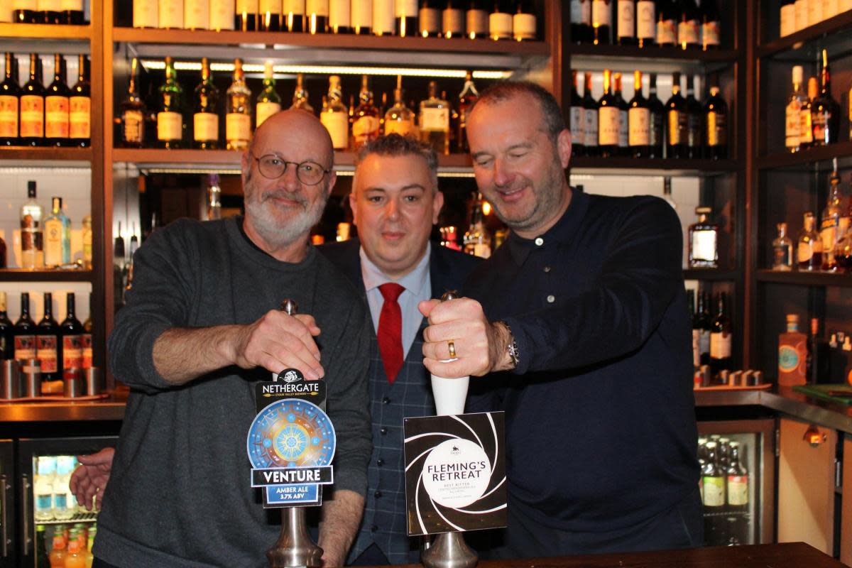 The chairman of Barton Mills Council poured a ceremonial pint <i>(Image: Submitted)</i>