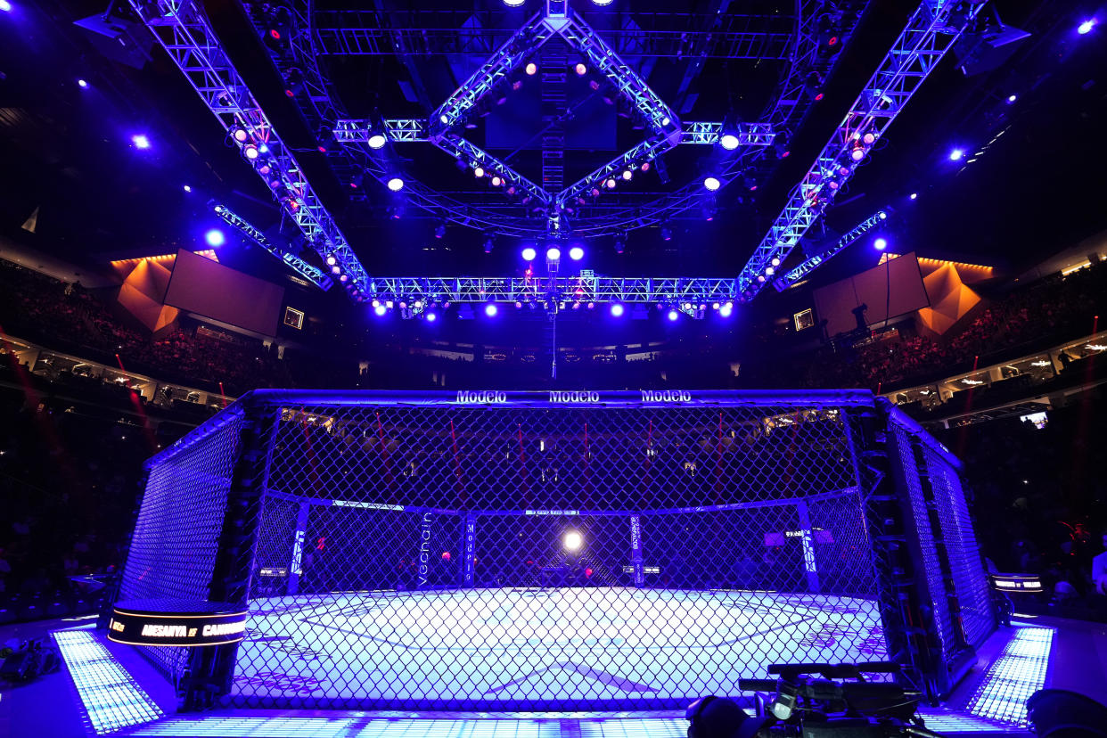 LAS VEGAS, NEVADA - JULY 02: A general view of the Octagon during the UFC 276 event at T-Mobile Arena on July 02, 2022 in Las Vegas, Nevada. (Photo by Chris Unger/Zuffa LLC)