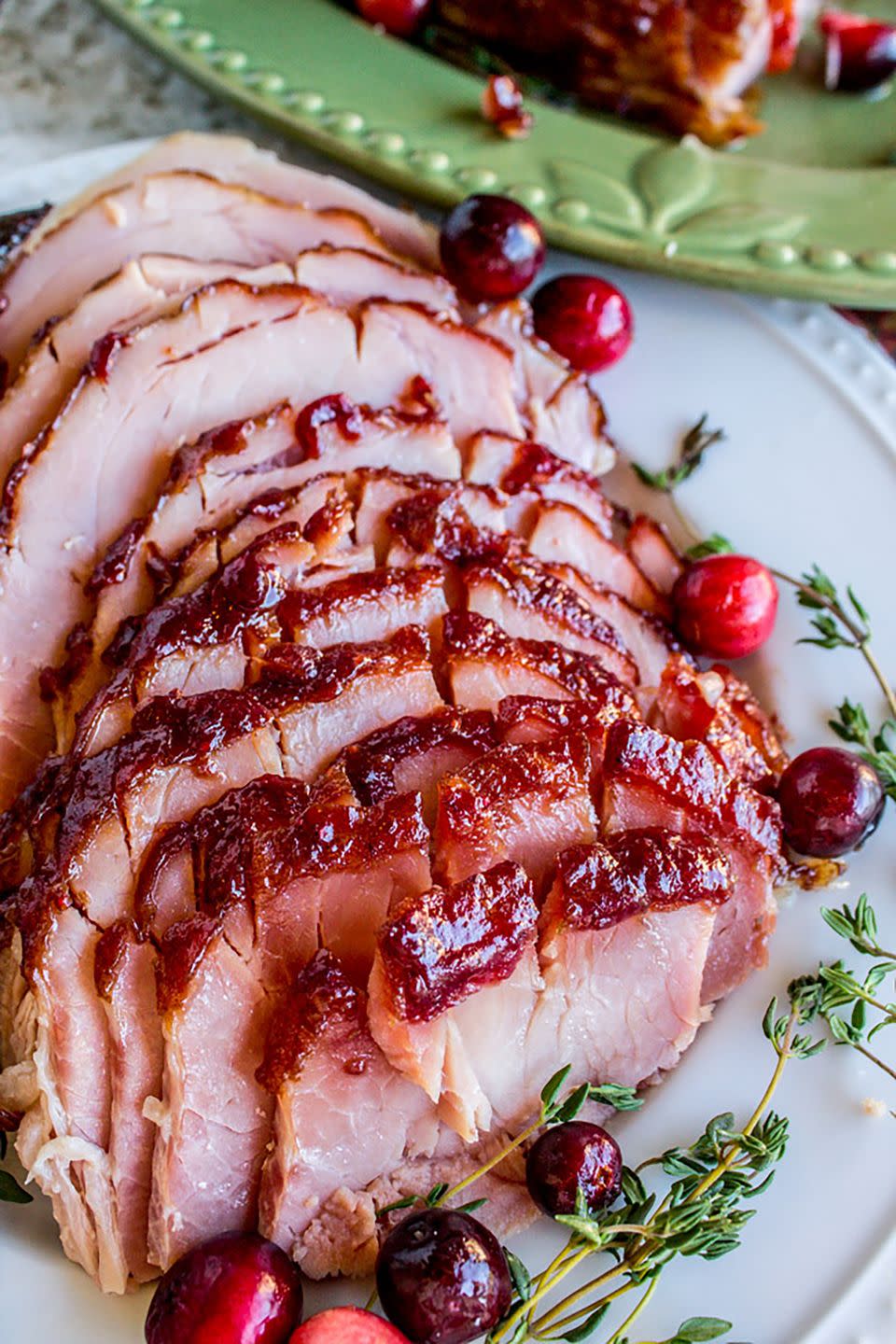 Oven-Roasted Cranberry-Dijon Glazed Ham