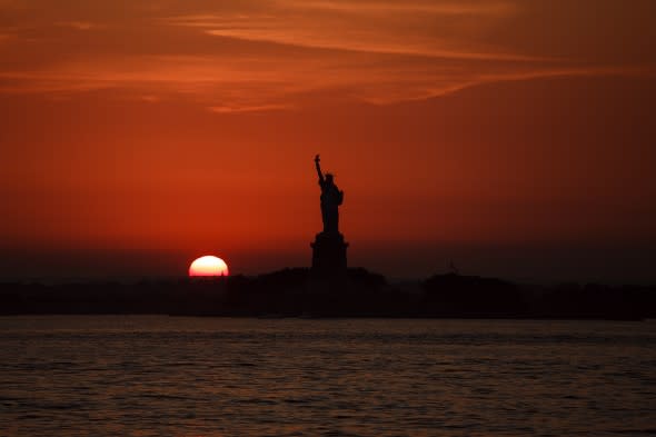 Sunset in New York City - AP Photo