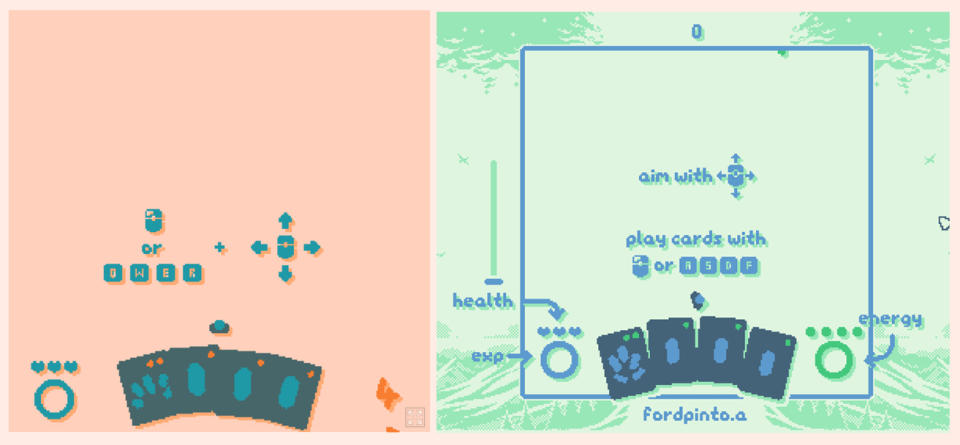 A side-by-side comparison of Dire Decks by kindanice (left) and Wildcard by Terry Brash (right).