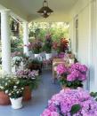 <p>Relocate pots of lush flowers as a fast way to perk up a deck before a party. With a limited palette, like the pink and white blooms here, the collection feels cohesive, not chaotic.</p>