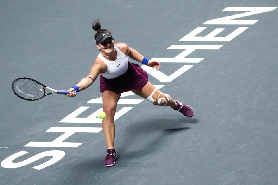 U.S. Open champion Bianca Andreescu withdrew from the Australian Open on Saturday while recovering from a knee injury.