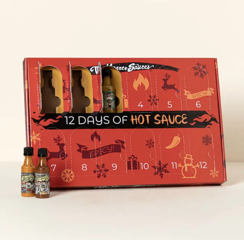 <p><a href="https://go.redirectingat.com?id=74968X1596630&url=https%3A%2F%2Fwww.uncommongoods.com%2Fproduct%2F12-days-of-hot-sauce-advent-calendar&sref=https%3A%2F%2Fwww.esquire.com%2Flifestyle%2Fg45769349%2Fadvent-calendar-for-men%2F" rel="nofollow noopener" target="_blank" data-ylk="slk:Shop Now;elm:context_link;itc:0;sec:content-canvas" class="link ">Shop Now</a></p><p>12 Days of Hot Sauce Advent Calendar</p><p>uncommongoods.com</p><p>$50.00</p>