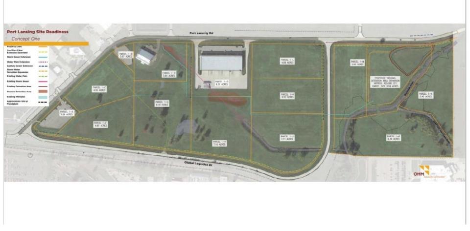 The Capital Region International Airport is adding infrastructure and utilities to 37 acres of airport property to support manufacturing and logistics business development in the area.