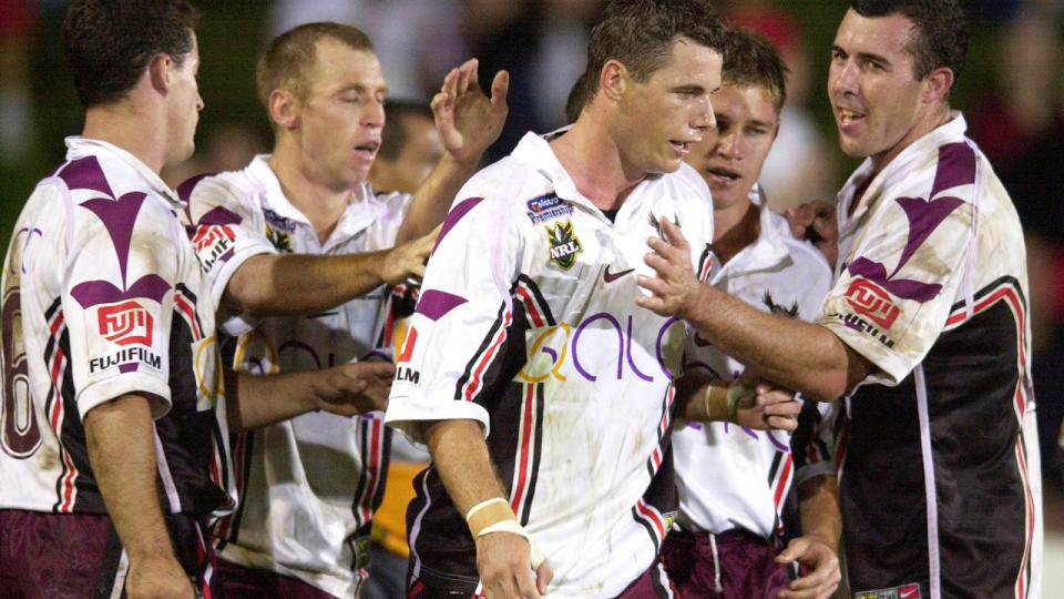 Northern Eagles players, pictured here during a game against Wests Tigers.