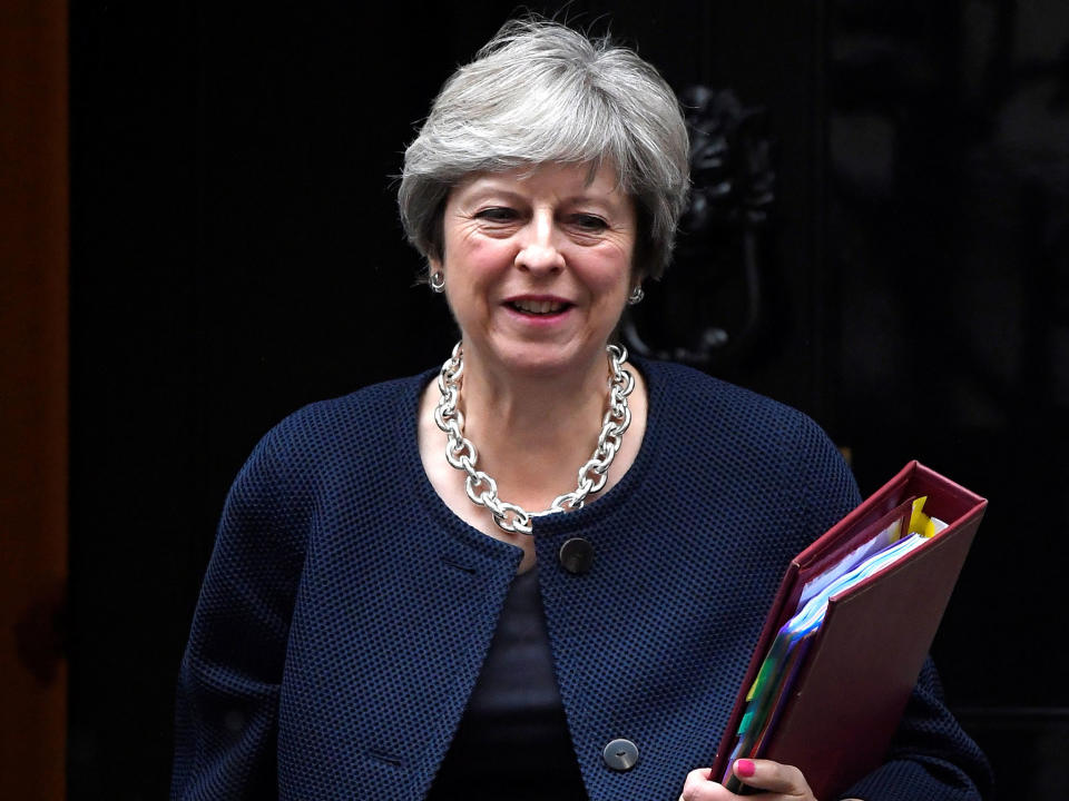 The letter to the PM reads: 'No deal on trade is better than a deal which locks the UK into the European regulatory system and takes opportunities off the table': Reuters