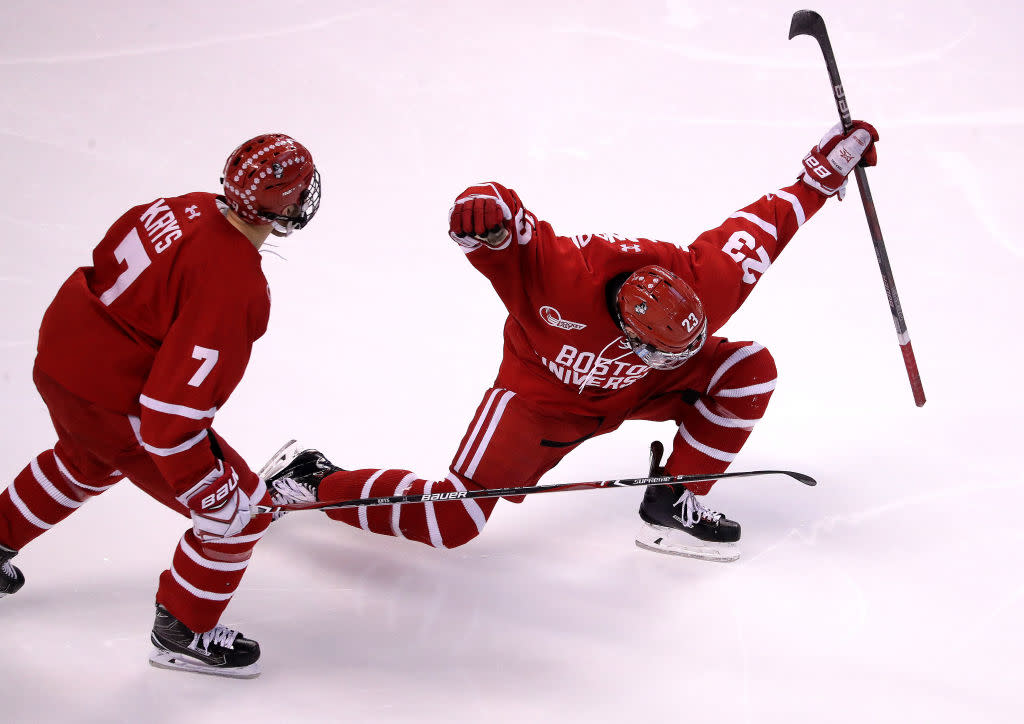 The Boston University Terriers will be a scary team in the NCAA tournament. (Getty)