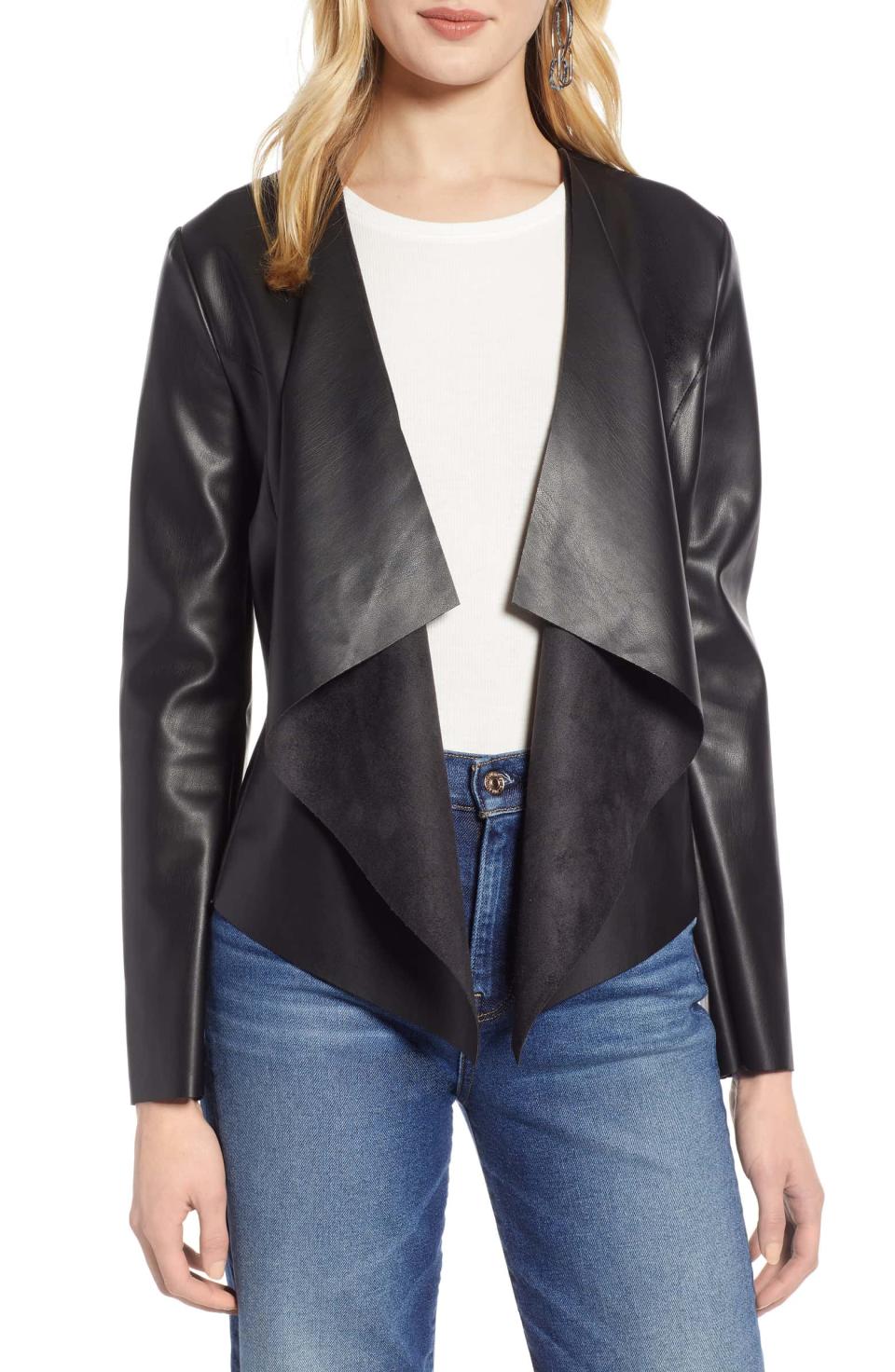 Halogen Drape Faux Leather Jacket $99 (Photo: Nordstrom)