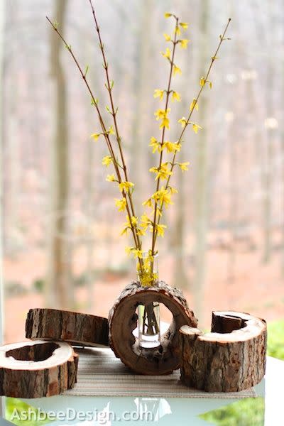 Log Slice Vase