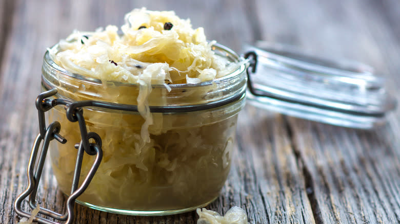 jar of sauerkraut