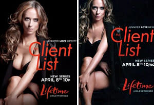 Jennifer Love Hewitt Gets Digital Breast Reduction in The Client List Ad