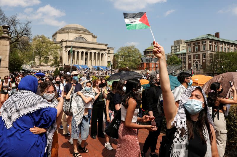 FILE PHOTO: Protests continue on Columbia University campus in support of Palestinians