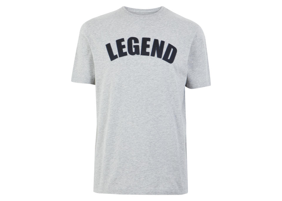 If you can't decide what to get your dad this year then make sure to check out Marks and Spencer's range of gift ideas. We're going to bag one of these t-shirts, asap. <a href="https://go.skimresources.com?id=134214X1597530&xs=1&url=https%3A%2F%2Fwww.marksandspencer.com%2Fpure-cotton-legend-print-crew-neck-t-shirt%2Fp%2Fp60264629%3Fimage%3DSD_03_T28_1774M_UT_X_EC_90%26color%3DGREYMARL%26carousel%3DspotlightTop" rel="noopener" target="_blank" data-ylk="slk:Buy now;elm:context_link;itc:0;sec:content-canvas" class="link "><em>Buy now</em></a>.