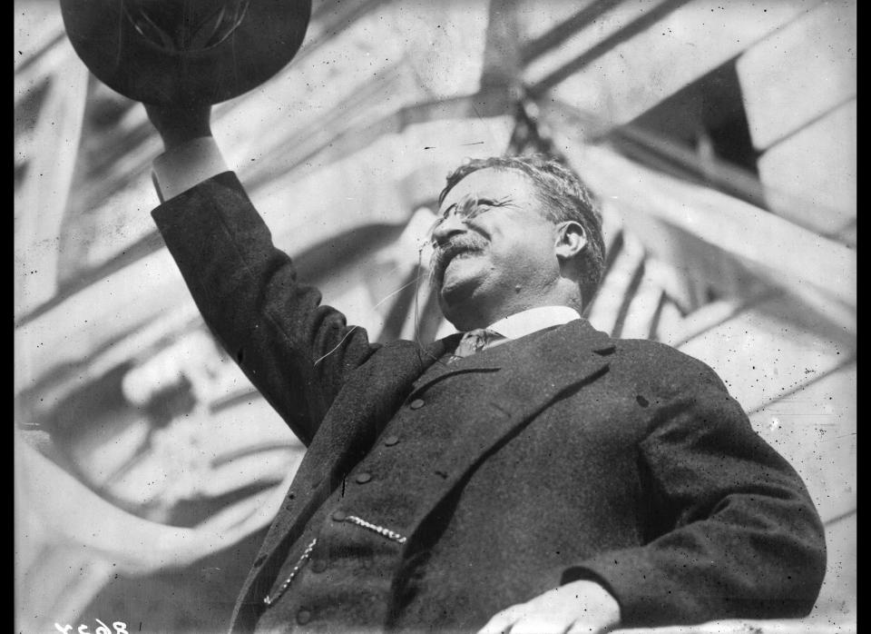 Former President Theodore Roosevelt champions national health insurance as he unsuccessfully tries to ride his progressive Bull Moose Party back to the White House.