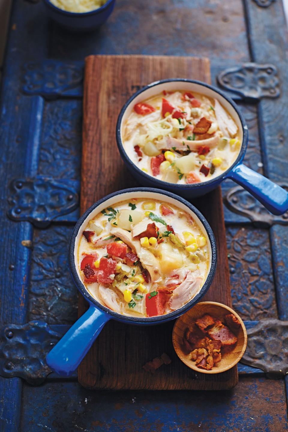 Smoked Chicken Corn Chowder