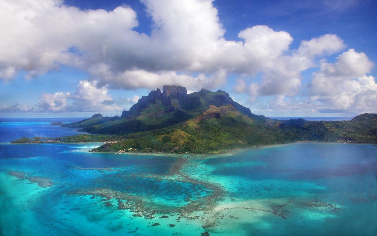 From 1966 to 1996, France carried out 193 nuclear tests over 30 years around the paradise islands of French Polynesia, including Bora Bora (pictured) and Tahiti - Moment RF