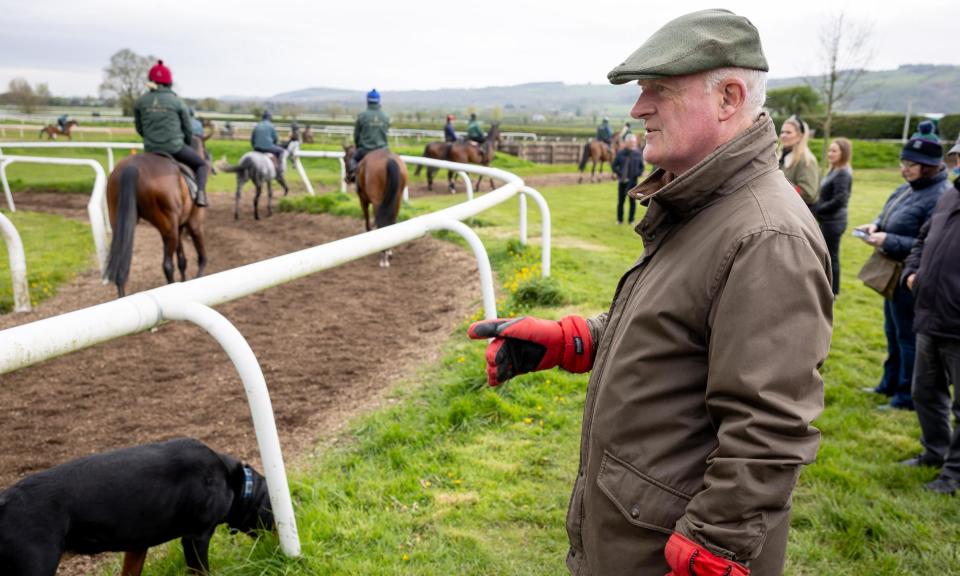 <span>Willie Mullins back at his Closutton yard this week in between the two Nationals.</span><span>Photograph: Morgan Treacy/Inpho/Shutterstock</span>