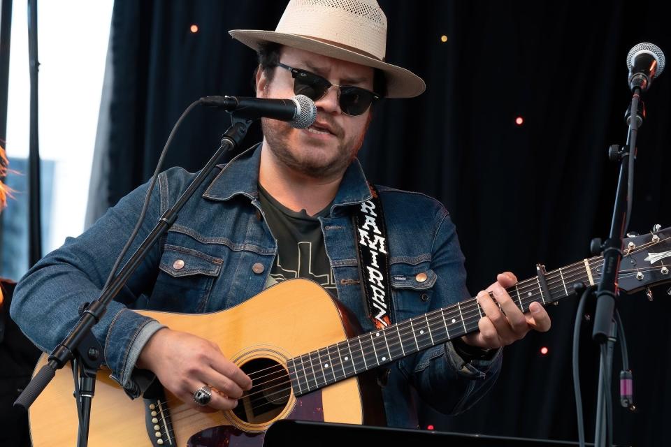 David Ramirez plays the free Drop-In series at the Long Center in 2022.  The venue, which has the best skyline view in the city, presents free music on the lawn each Thursday.