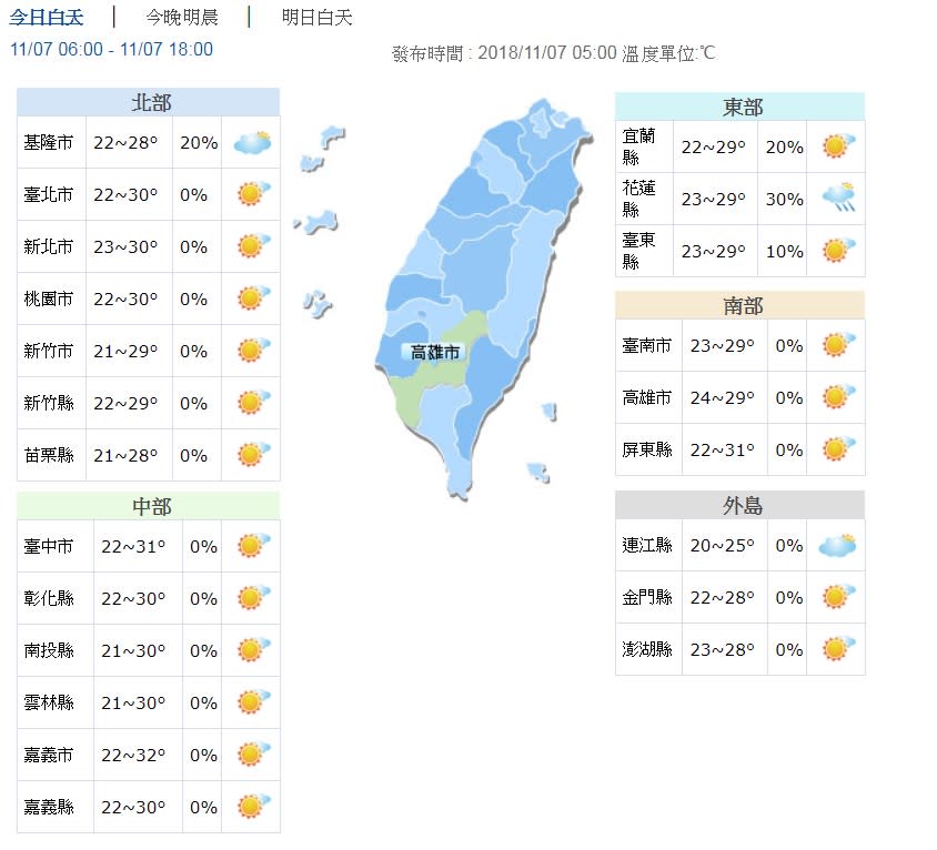 圖／翻攝自中央氣象局