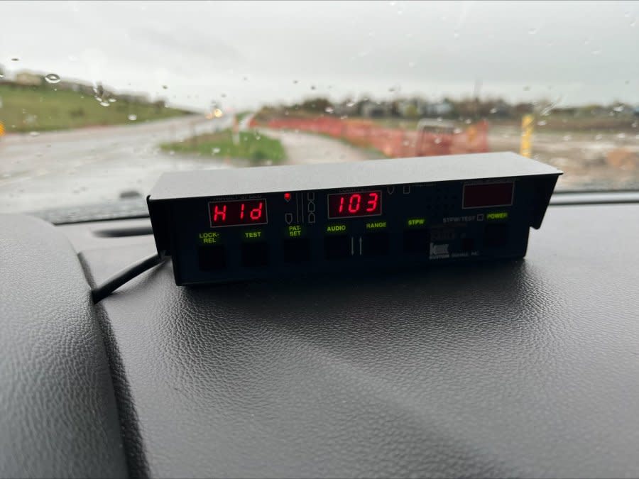A driver was caught traveling at 103 mph where the posted speed limit was 45 mph on Saturday. (Douglas County Sheriff’s Office)