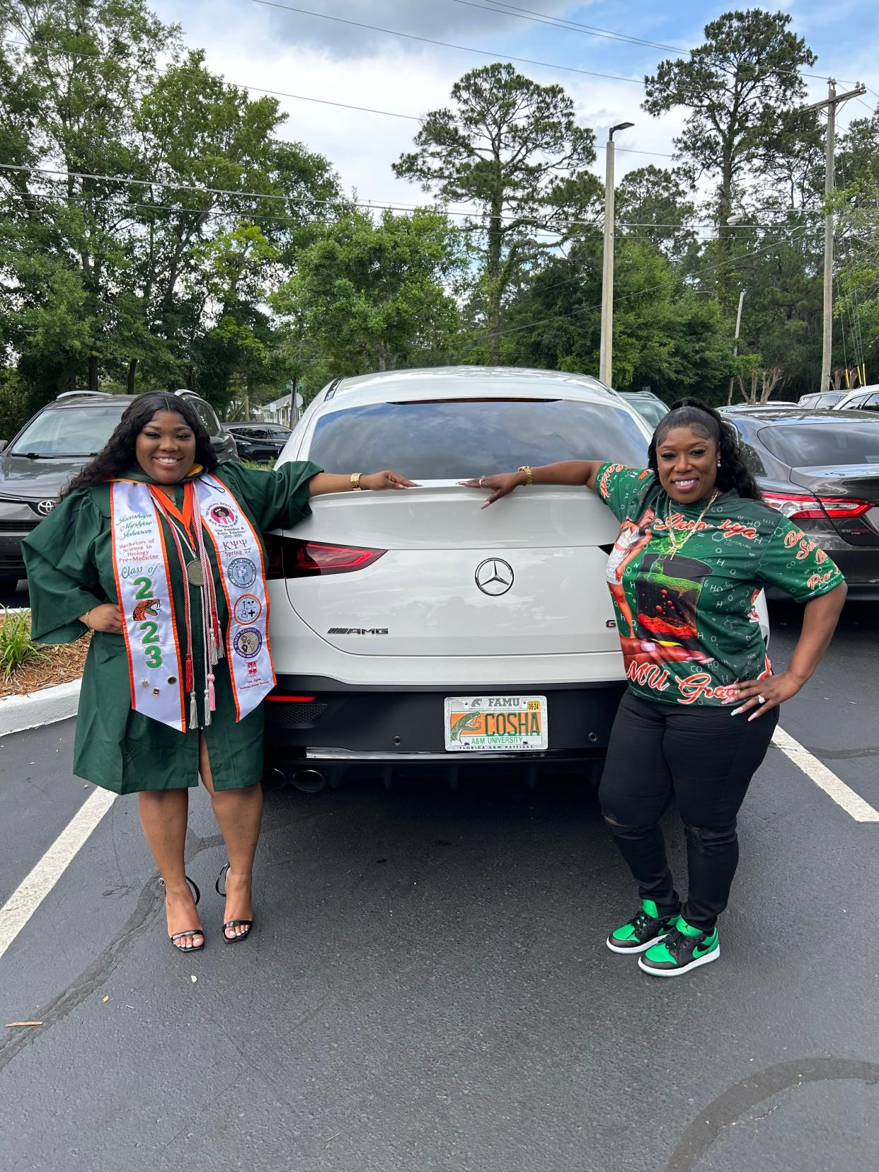 Tica Nanton, the mother of graduate Jacoshiya Johnson, gifted her daughter a 2023 Mercedes Benz GLE AMG 53.