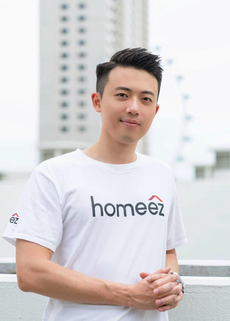 Tyson Lim, CEO and co-founder of Homeez, illustrating a story on the online home renovation platform. 