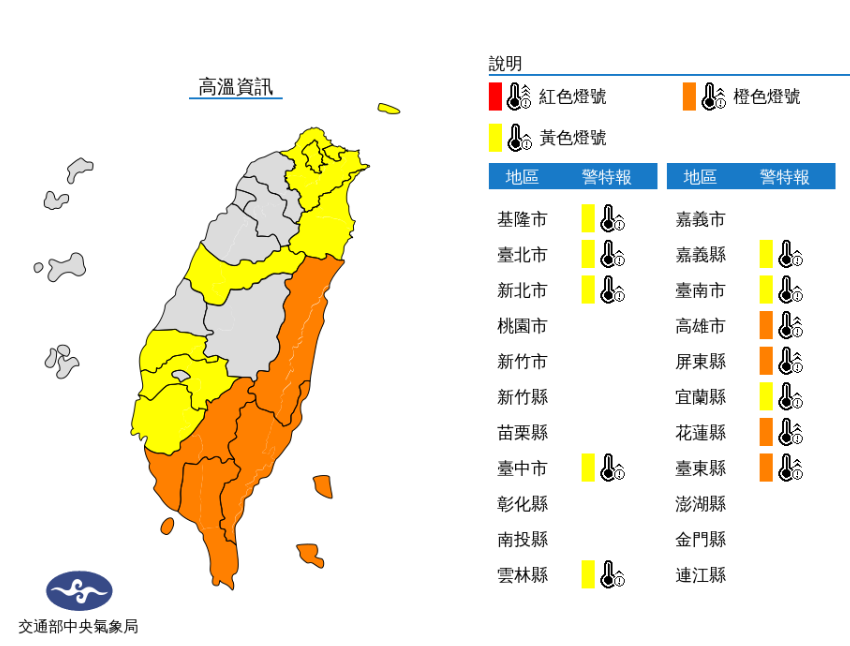 高溫資訊／氣象局提供