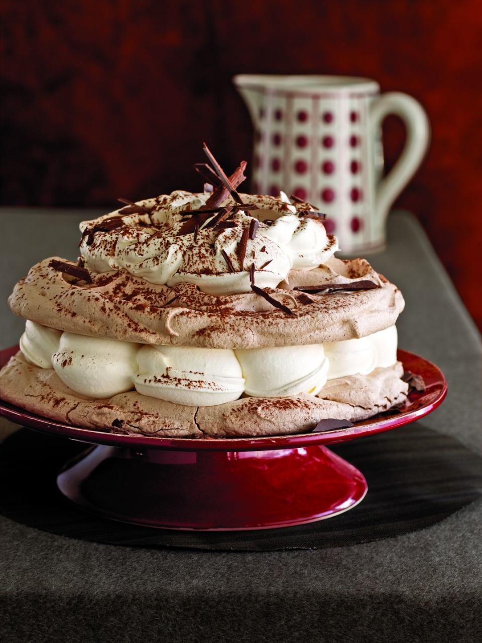 Hot Chocolate Meringue Cake