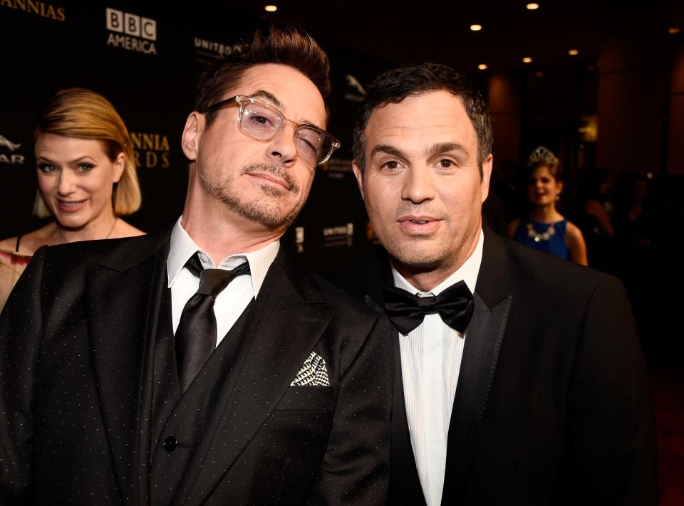 Robert Downey Jr. y Mark Ruffalo se verán las caras como contrincantes en la noche de los Oscar. (Foto de Frazer Harrison/BAFTA LA/Getty Images for BAFTA LA)