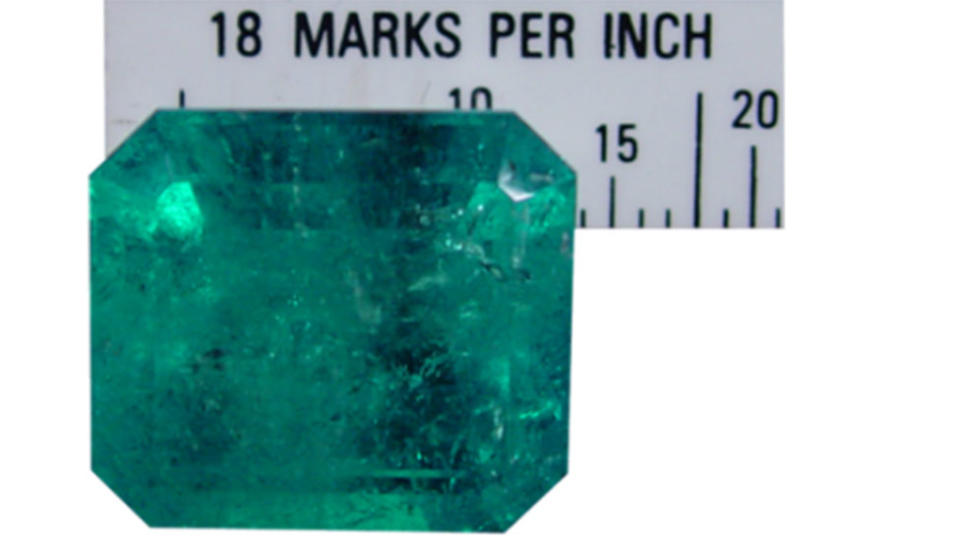 <p>The emerald arrived in the late 90’s in a bag with an assortment of Mardi Gras beads, bracelets and other inexpensive jewelry items. However, upon first inspection by our seasoned jewelry manager, she knew it was an authentic emerald. It was appraised around $50,000 and it was priced at $22,800. This showpiece was admired by many people before it eventually sold to a collector. Photo: Supplied/UBC </p>