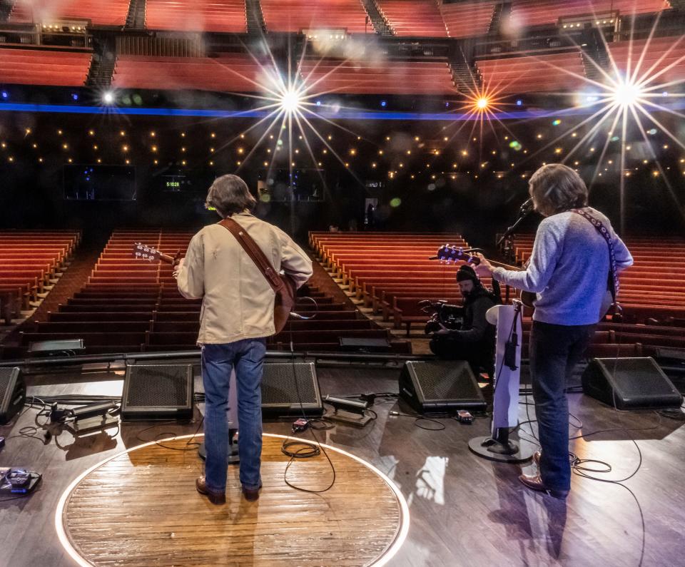 Wyatt Flores is photographed during the soundcheck for his debut at the Grand Ole Opry Saturday, Jan. 20, 2024.