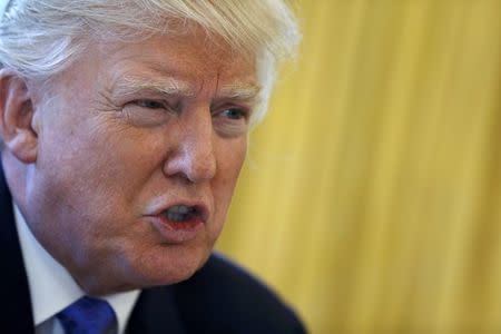 U.S. President Donald Trump is interviewed by Reuters in the Oval Office at the White House in Washington, U.S., February 23, 2017. REUTERS/Jonathan Ernst