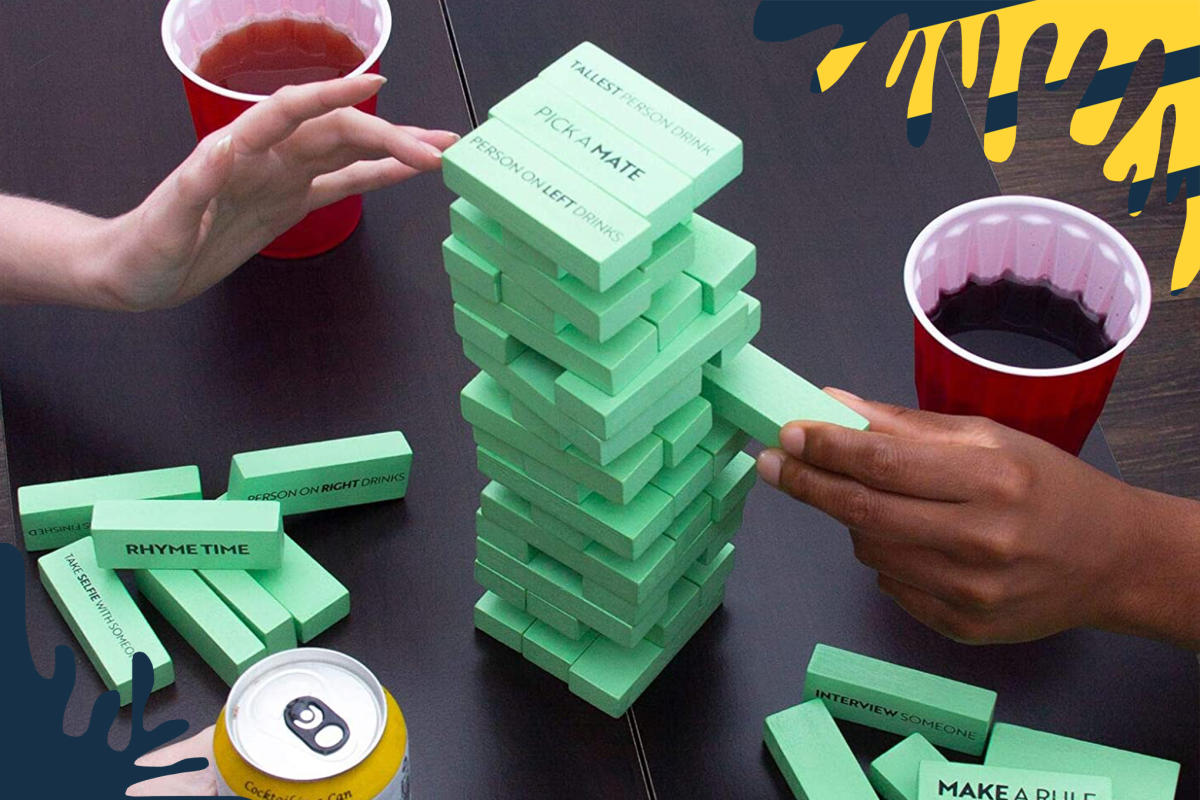 Instead of drunk jenga, I'd put different things on them. Sounds like a  great way to change up the origi…