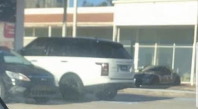 This photo was taken of a Range Rover, said to belong to Bines, in a disabled parking spot. Source: Facebook